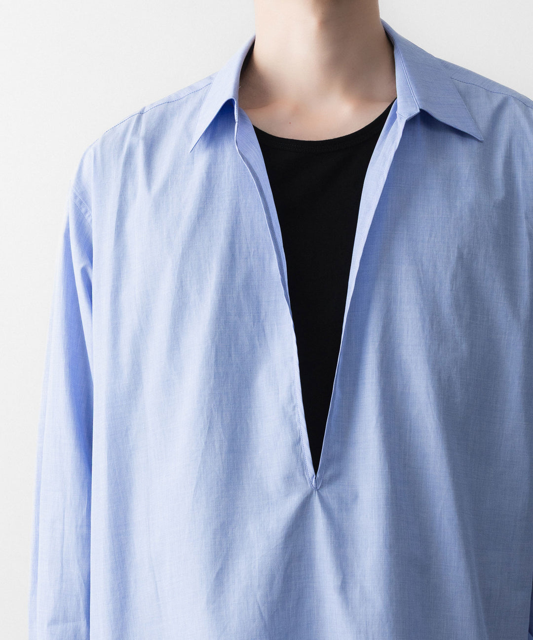 ssstein(シュタイン)のSMOOTH COTTON OVERSIZED SKIPPER SHIRT - BLUEの公式通販サイトsession福岡セレクトショップ