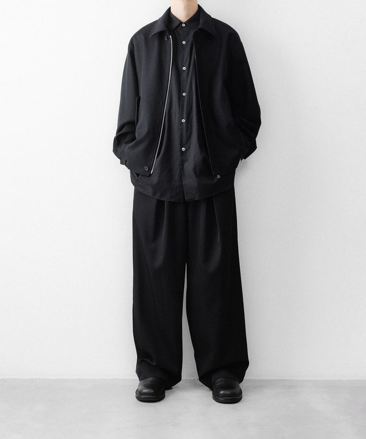 ssstein(シュタイン)のWOOL MELTON HARRINGTON JACKET - BLACKの公式通販サイトsession福岡セレクトショップ