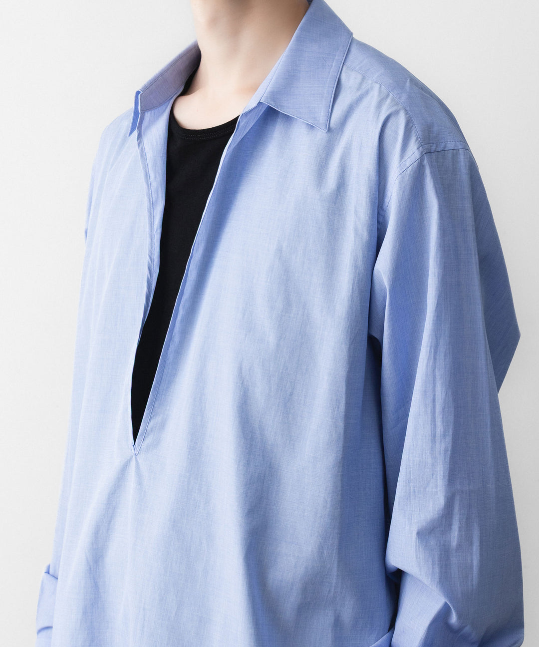 ssstein(シュタイン)のSMOOTH COTTON OVERSIZED SKIPPER SHIRT - BLUEの公式通販サイトsession福岡セレクトショップ