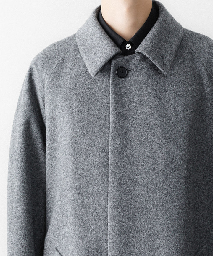 ssstein(シュタイン)のWOOL CASHMERE RAGLAN SLEEVE BALMACAAN COAT - GREYの公式通販サイトsession福岡セレクトショップ