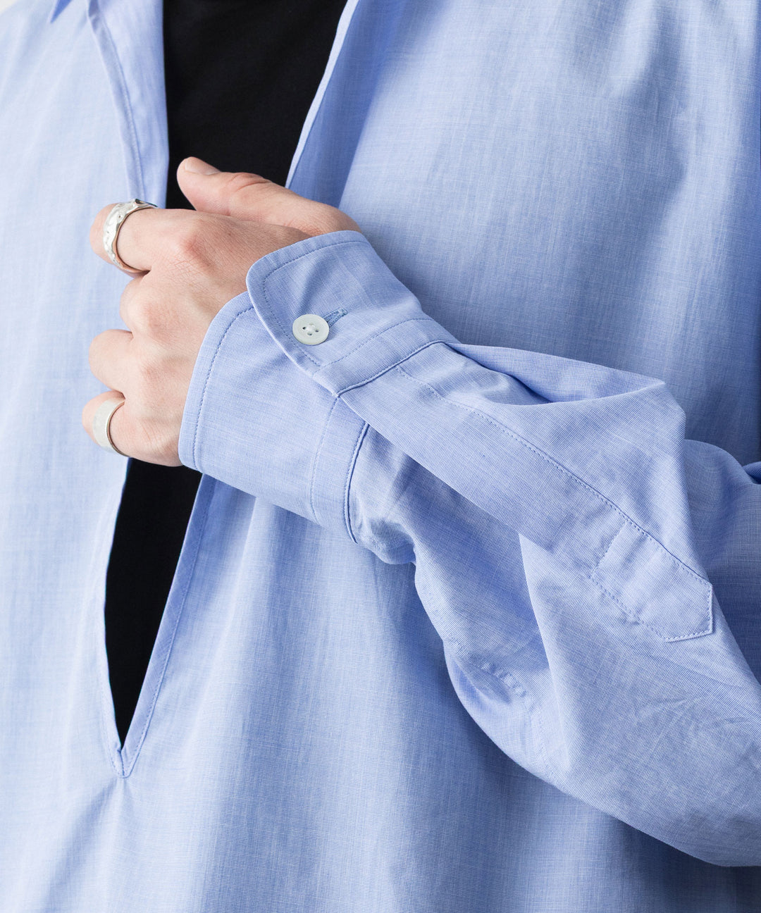 ssstein(シュタイン)のSMOOTH COTTON OVERSIZED SKIPPER SHIRT - BLUEの公式通販サイトsession福岡セレクトショップ