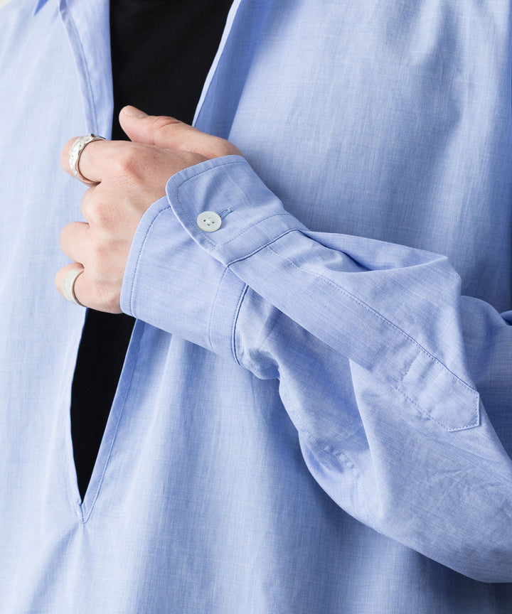 ssstein(シュタイン)のSMOOTH COTTON OVERSIZED SKIPPER SHIRT - BLUEの公式通販サイトsession福岡セレクトショップ