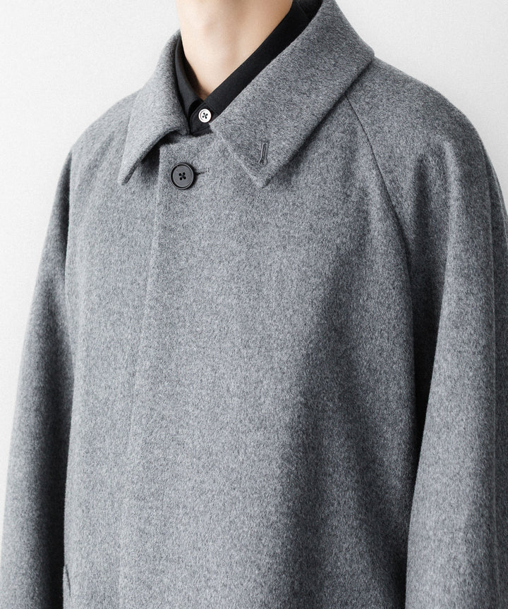 ssstein(シュタイン)のWOOL CASHMERE RAGLAN SLEEVE BALMACAAN COAT - GREYの公式通販サイトsession福岡セレクトショップ