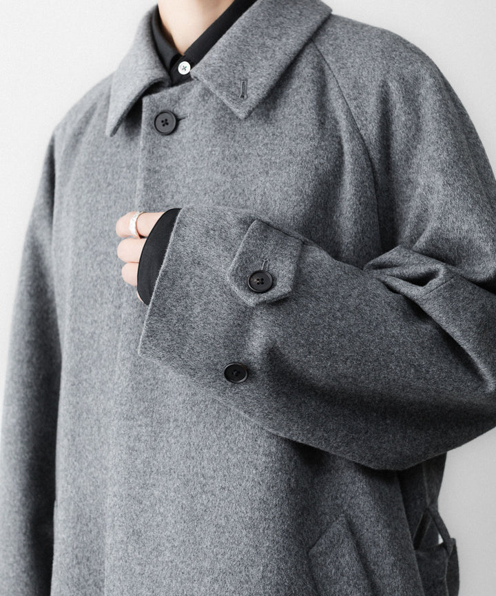 ssstein(シュタイン)のWOOL CASHMERE RAGLAN SLEEVE BALMACAAN COAT - GREYの公式通販サイトsession福岡セレクトショップ