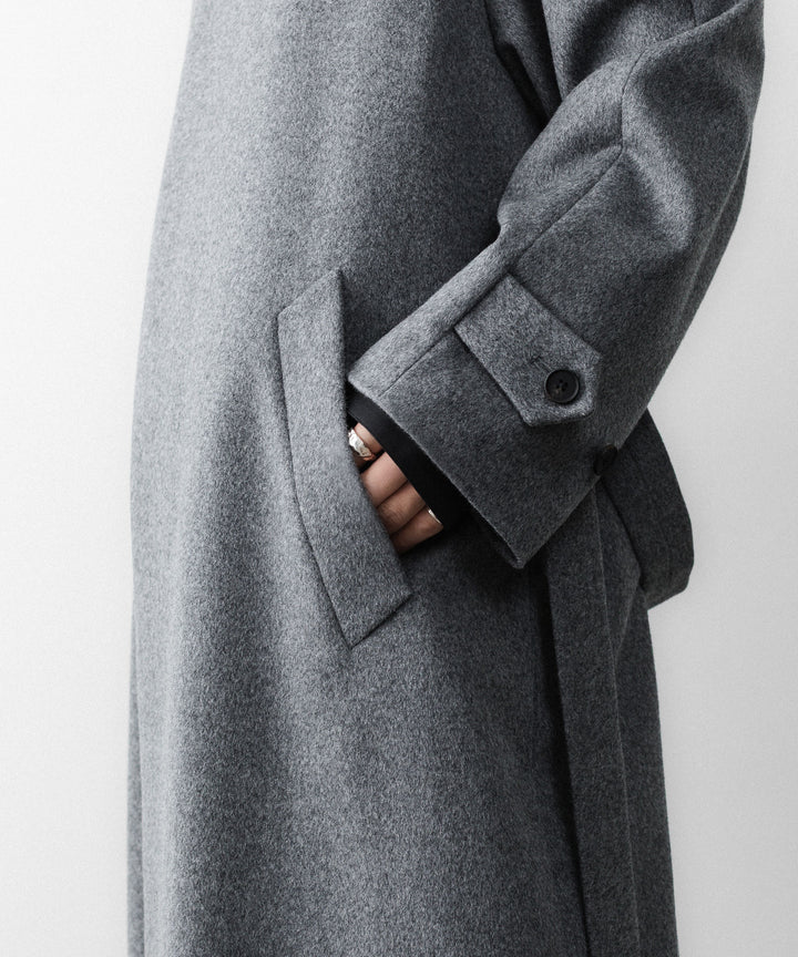 ssstein(シュタイン)のWOOL CASHMERE RAGLAN SLEEVE BALMACAAN COAT - GREYの公式通販サイトsession福岡セレクトショップ