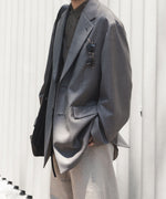 画像をギャラリービューアに読み込む, ssstein(シュタイン)のEX. FINE WOOL OVERSIZED SINGLE BREASTED LONG JACKET - GREIGEの公式通販サイトsession福岡セレクトショップ
