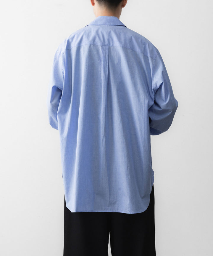 ssstein(シュタイン)のSMOOTH COTTON OVERSIZED SKIPPER SHIRT - BLUEの公式通販サイトsession福岡セレクトショップ