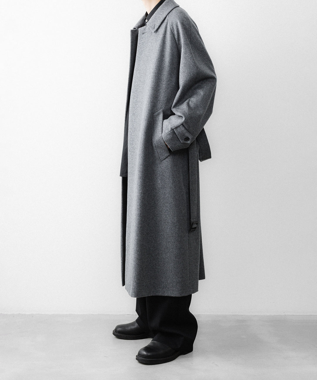 ssstein(シュタイン)のWOOL CASHMERE RAGLAN SLEEVE BALMACAAN COAT - GREYの公式通販サイトsession福岡セレクトショップ