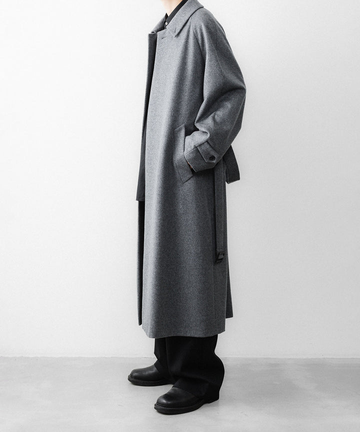 ssstein(シュタイン)のWOOL CASHMERE RAGLAN SLEEVE BALMACAAN COAT - GREYの公式通販サイトsession福岡セレクトショップ