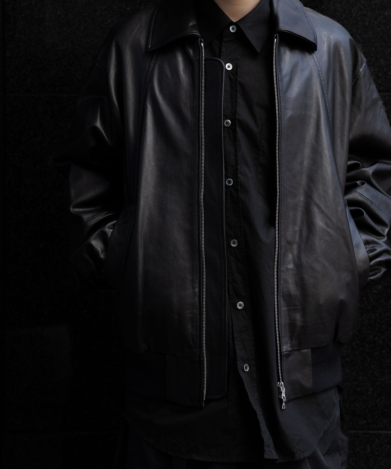 ssstein(シュタイン)の24AWコレクション LEATHER ZIP SHORT JACKET - BLACK 公式通販サイトsession福岡セレクトショップ