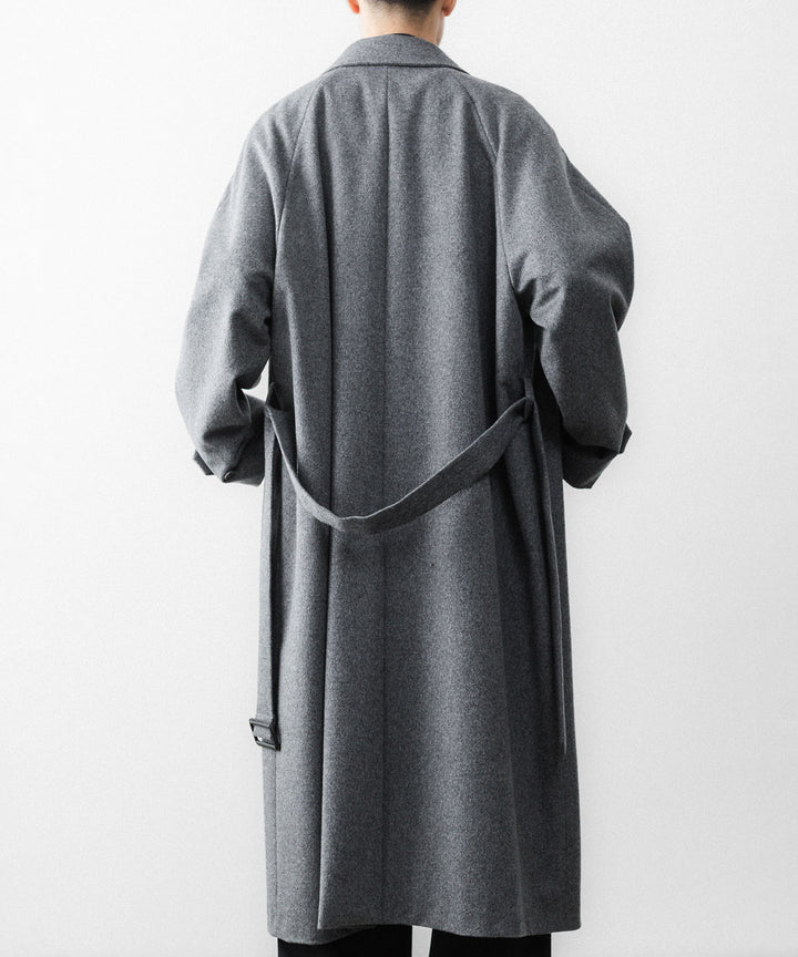ssstein(シュタイン)のWOOL CASHMERE RAGLAN SLEEVE BALMACAAN COAT - GREYの公式通販サイトsession福岡セレクトショップ