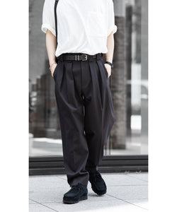 【stein】DOUBLE WIDE TROUSERS - DARK CHARCOAL
