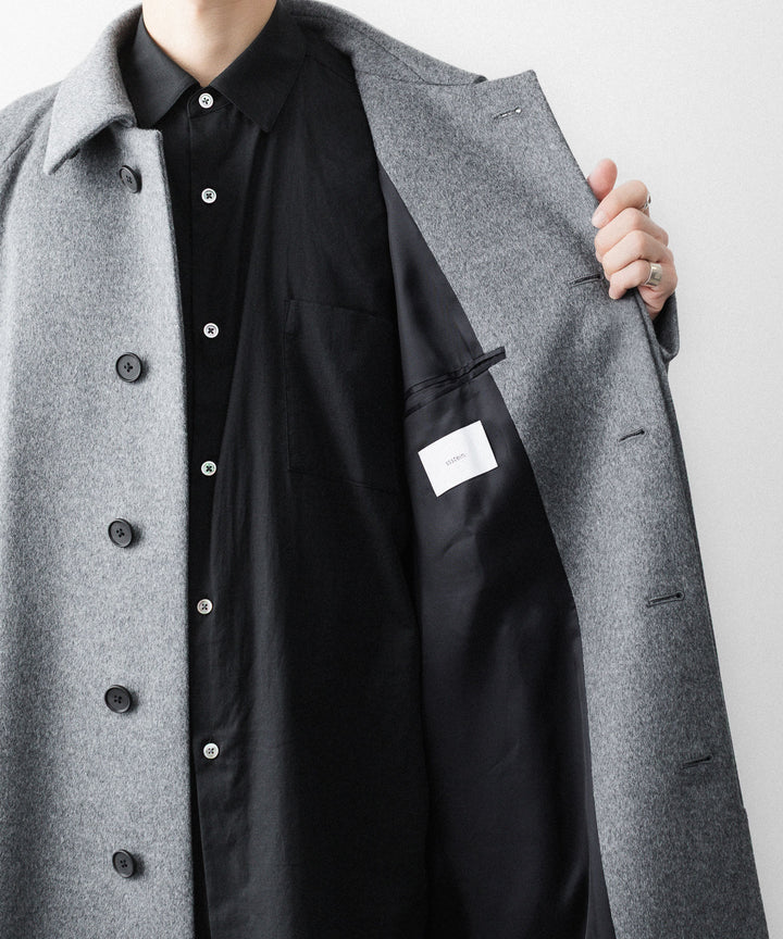 ssstein(シュタイン)のWOOL CASHMERE RAGLAN SLEEVE BALMACAAN COAT - GREYの公式通販サイトsession福岡セレクトショップ