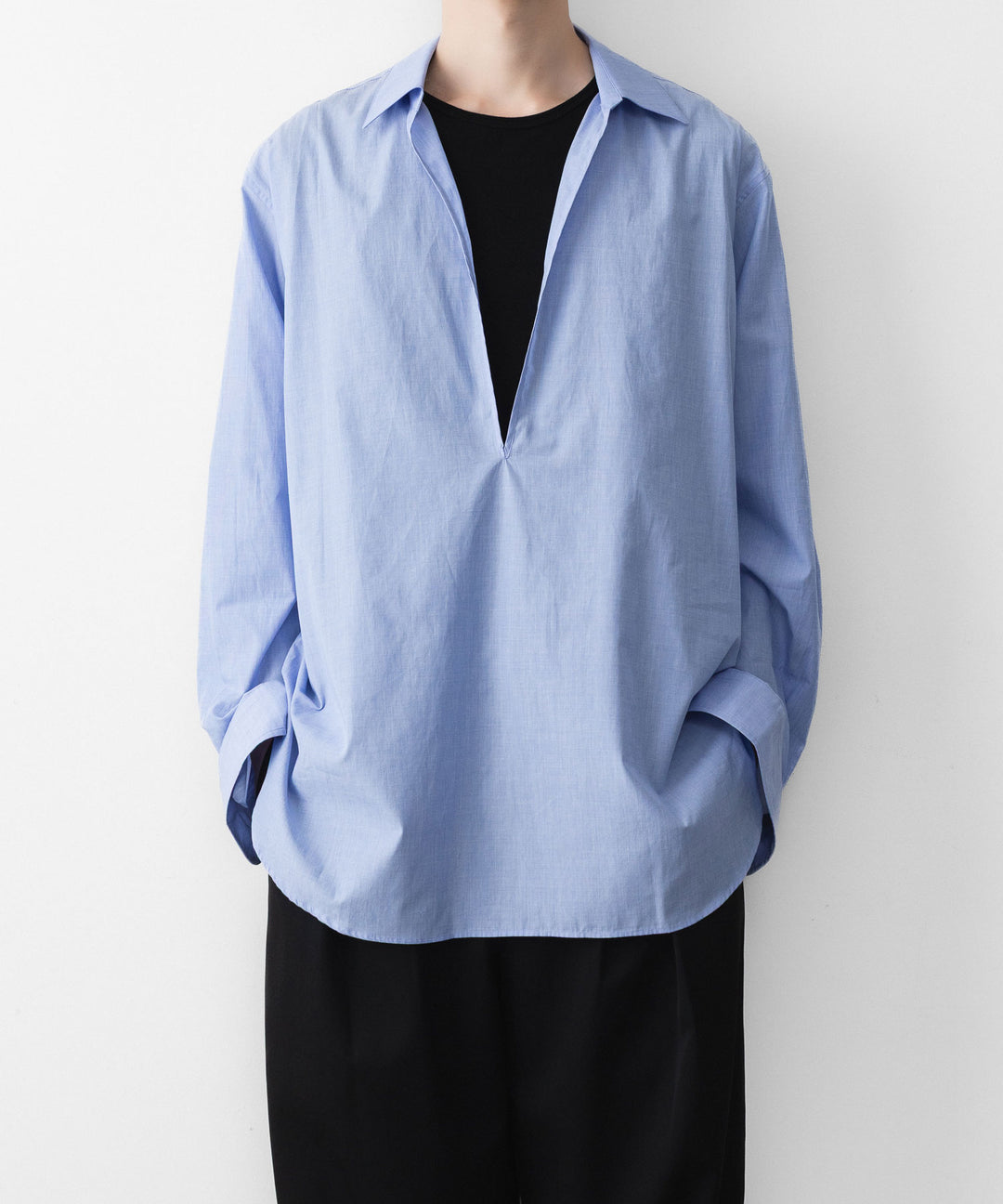 ssstein(シュタイン)のSMOOTH COTTON OVERSIZED SKIPPER SHIRT - BLUEの公式通販サイトsession福岡セレクトショップ