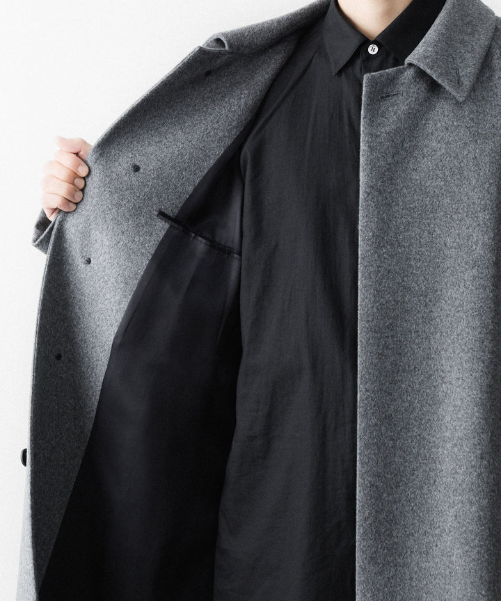ssstein(シュタイン)のWOOL CASHMERE RAGLAN SLEEVE BALMACAAN COAT - GREYの公式通販サイトsession福岡セレクトショップ