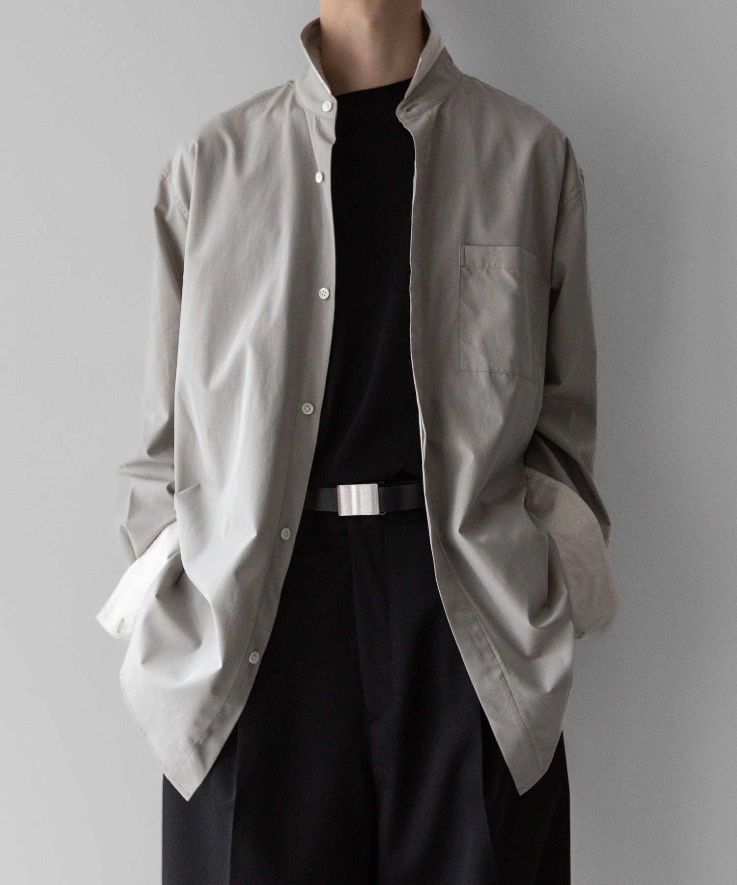 【stein】ssstein シュタインのOVERSIZED BACK BUTTONED SHIRT - GREIGE公式通販サイトsession福岡セレクトショップ