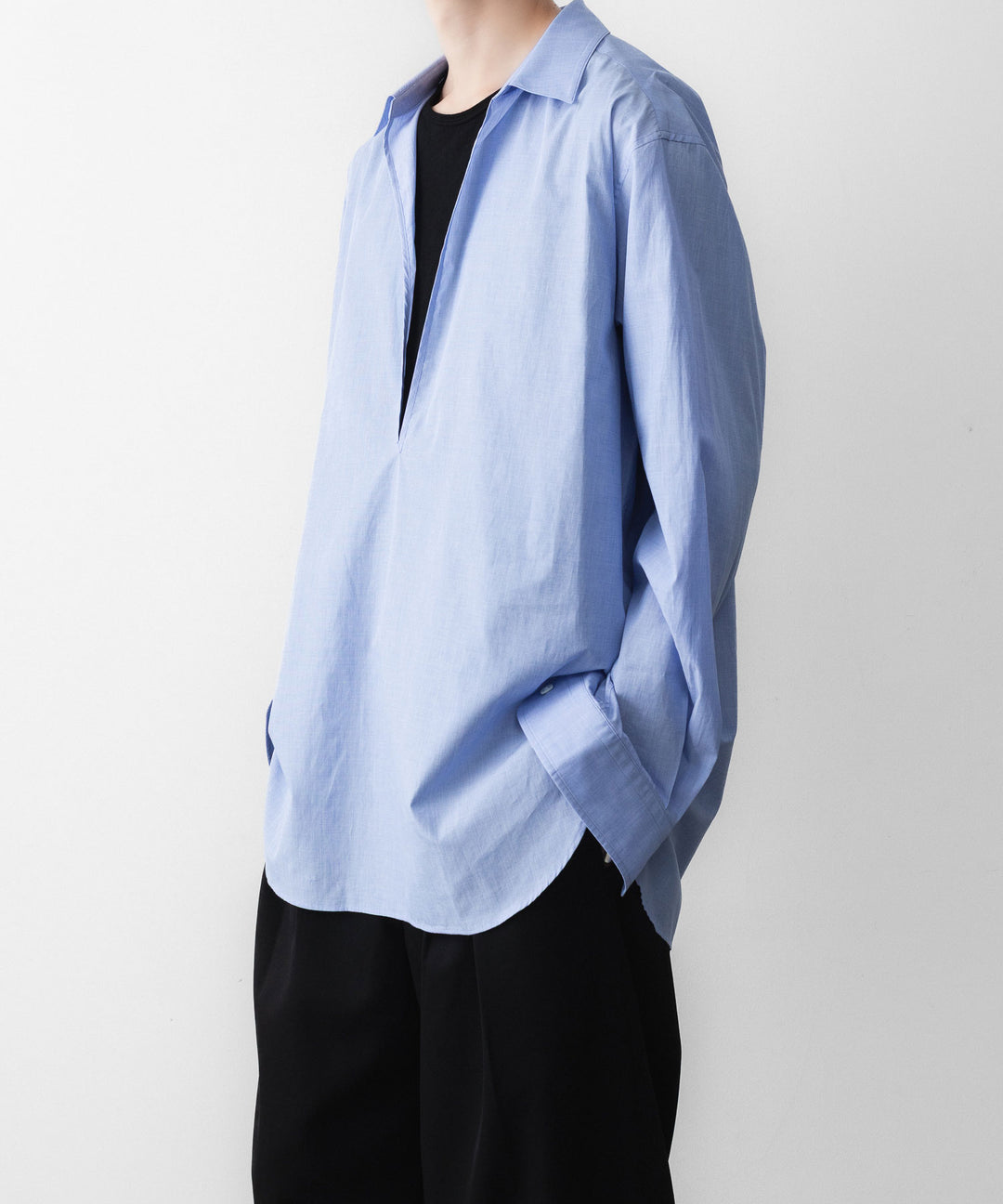 ssstein(シュタイン)のSMOOTH COTTON OVERSIZED SKIPPER SHIRT - BLUEの公式通販サイトsession福岡セレクトショップ