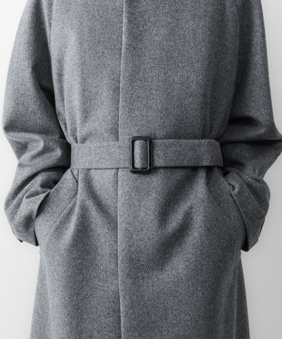 ssstein(シュタイン)のWOOL CASHMERE RAGLAN SLEEVE BALMACAAN COAT - GREYの公式通販サイトsession福岡セレクトショップ