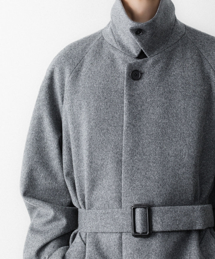 ssstein(シュタイン)のWOOL CASHMERE RAGLAN SLEEVE BALMACAAN COAT - GREYの公式通販サイトsession福岡セレクトショップ