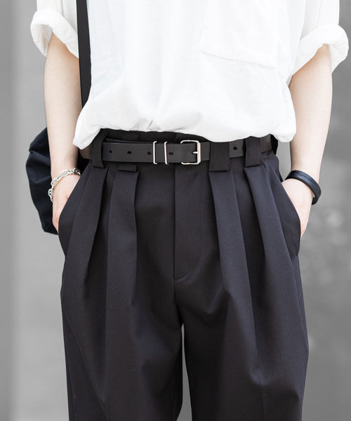 stein / シュタイン】DOUBLE WIDE TROUSERS - DARK CHARCOAL | 公式