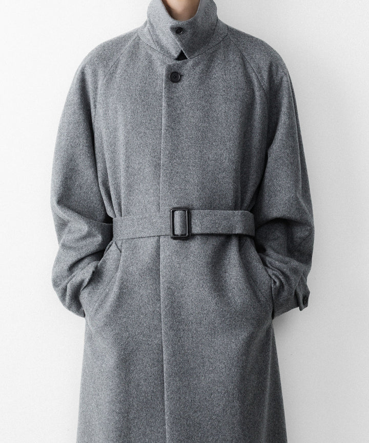 ssstein(シュタイン)のWOOL CASHMERE RAGLAN SLEEVE BALMACAAN COAT - GREYの公式通販サイトsession福岡セレクトショップ
