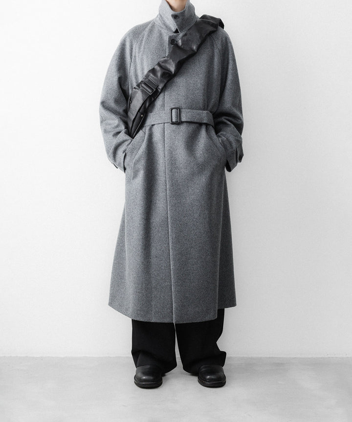 ssstein(シュタイン)のWOOL CASHMERE RAGLAN SLEEVE BALMACAAN COAT - GREYの公式通販サイトsession福岡セレクトショップ