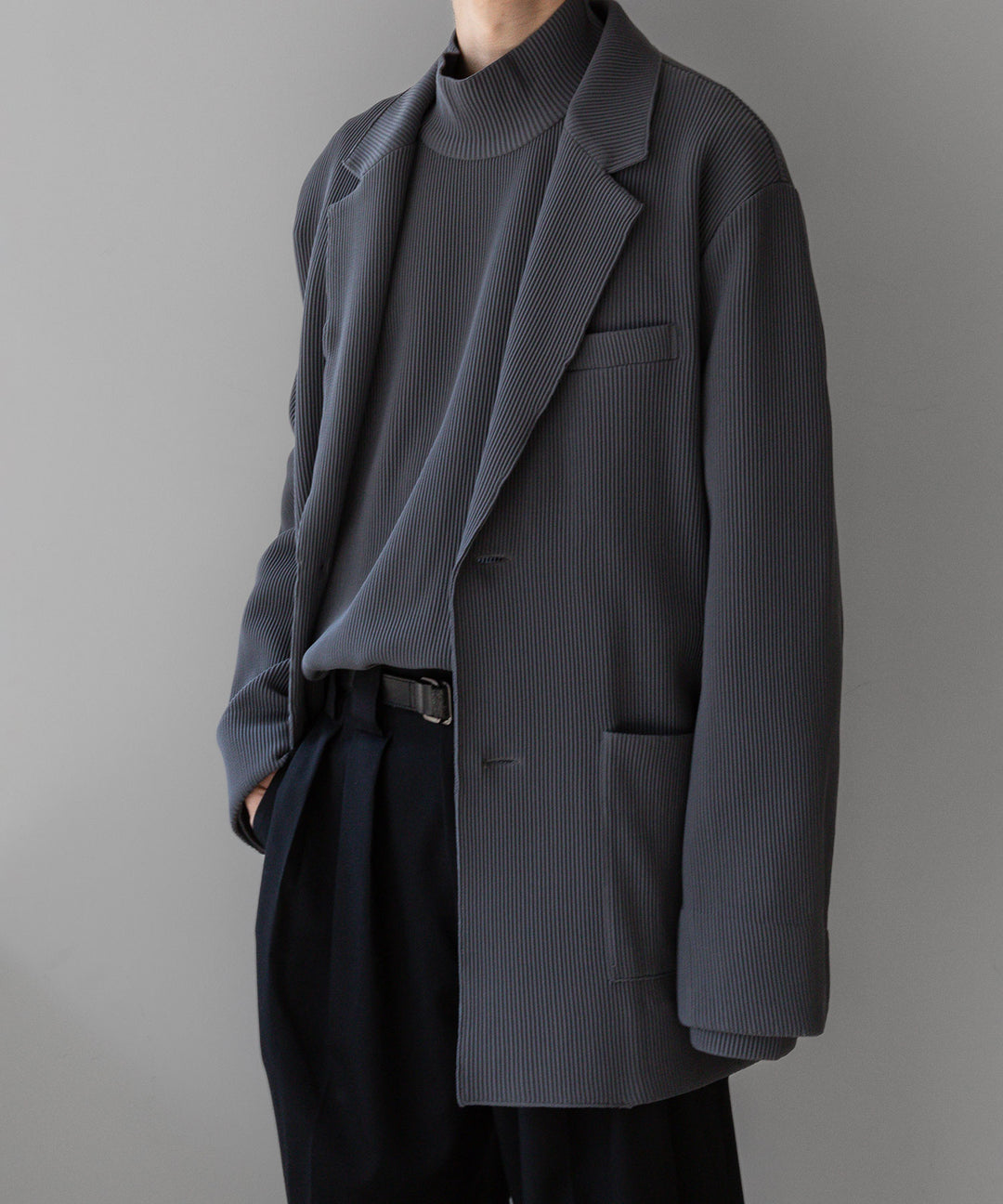 【stein】OVERSIZED GRADATION PLEATS LS - N.GREY シュタイン 23ss sessionセッション福岡セレクトショップ 公式通販サイト
