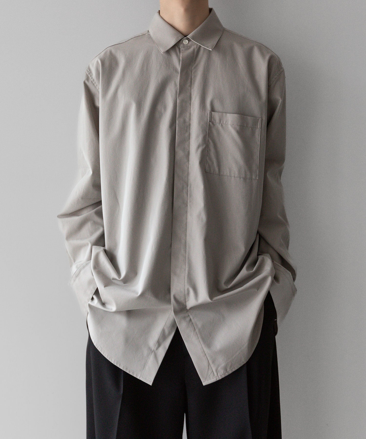 【stein】ssstein シュタインのOVERSIZED BACK BUTTONED SHIRT - GREIGE公式通販サイトsession福岡セレクトショップ