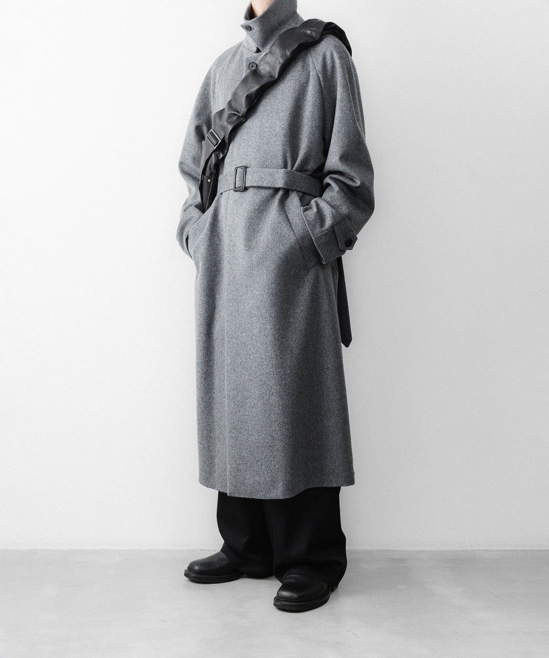ssstein(シュタイン)のWOOL CASHMERE RAGLAN SLEEVE BALMACAAN COAT - GREYの公式通販サイトsession福岡セレクトショップ