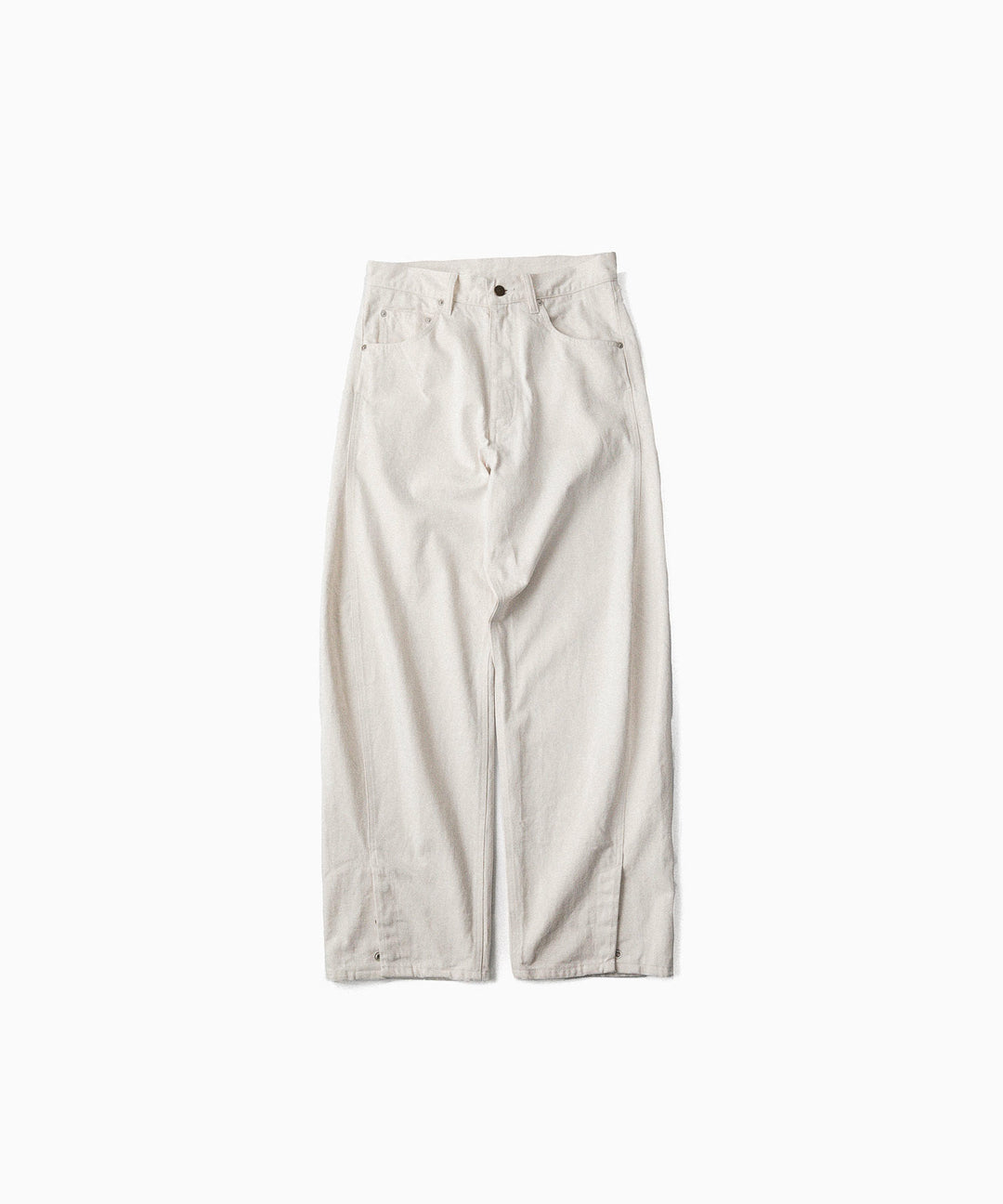 【ANTHEM A】TWIST LINE STRAIGHT JEANS - ECRU