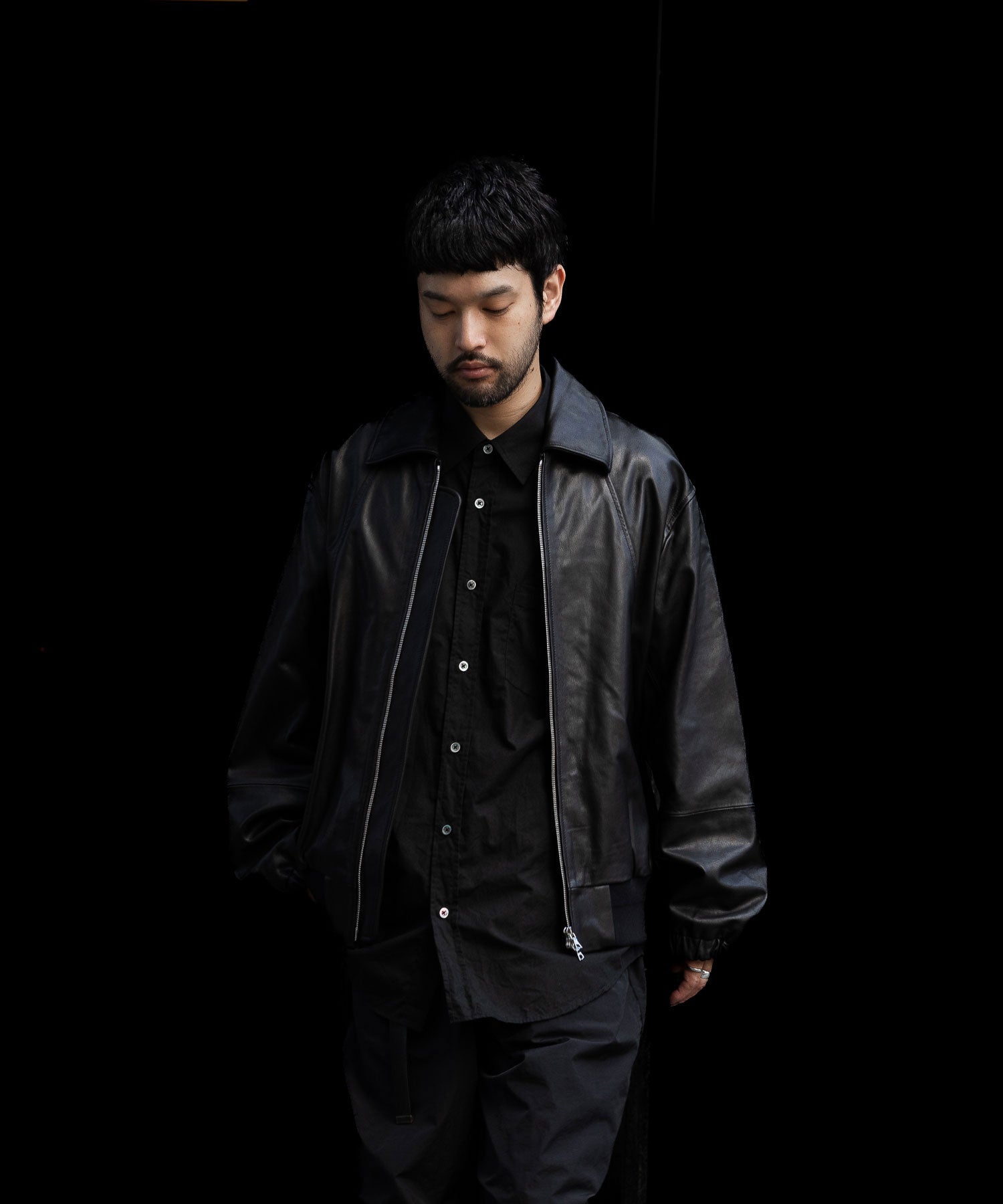 ssstein(シュタイン)の24AWコレクション LEATHER ZIP SHORT JACKET - BLACK 公式通販サイトsession福岡セレクトショップ