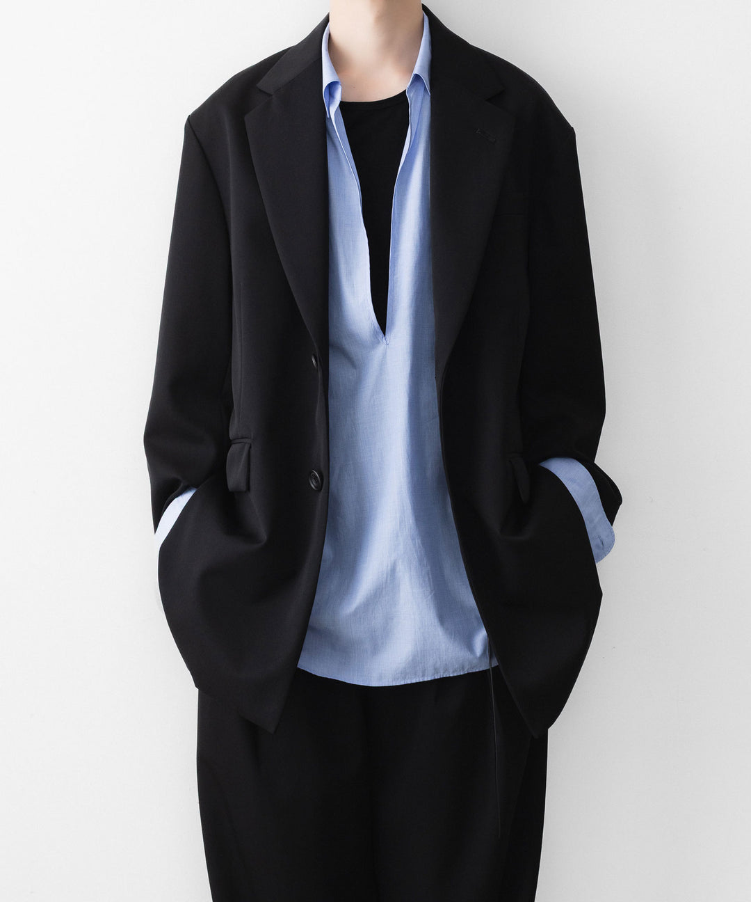 ssstein(シュタイン)のSMOOTH COTTON OVERSIZED SKIPPER SHIRT - BLUEの公式通販サイトsession福岡セレクトショップ