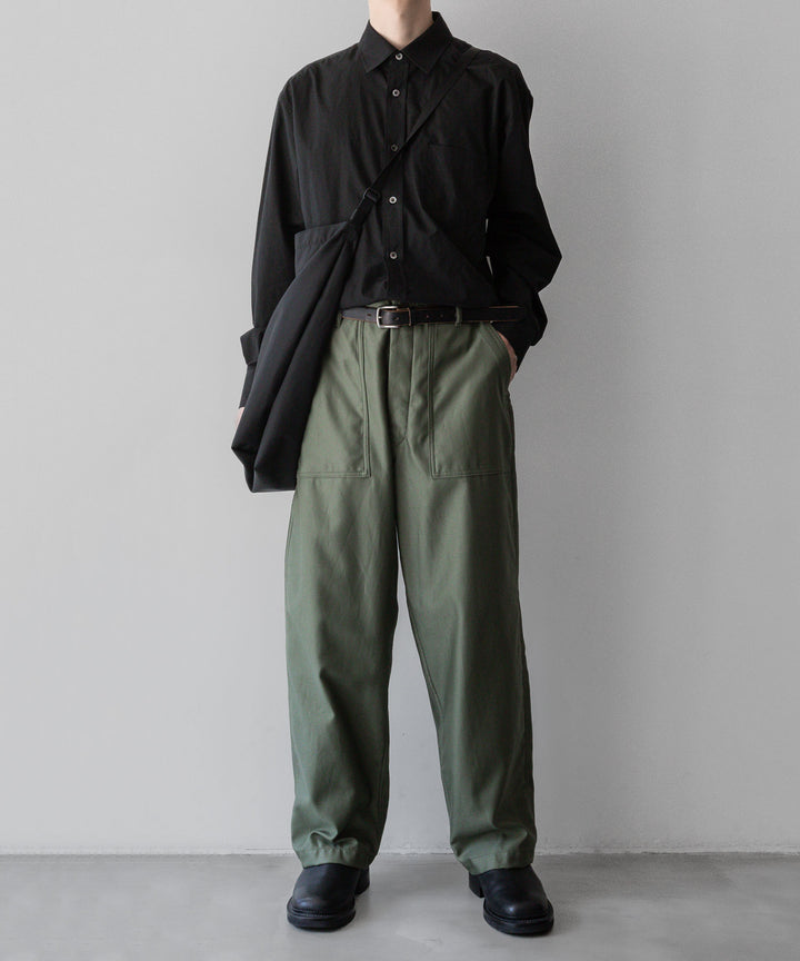 INTÉRIM/インテリムのGIZA BACK SATIN BAKER PANTSのOLIVE公式通販サイトsession福岡セレクトショップ