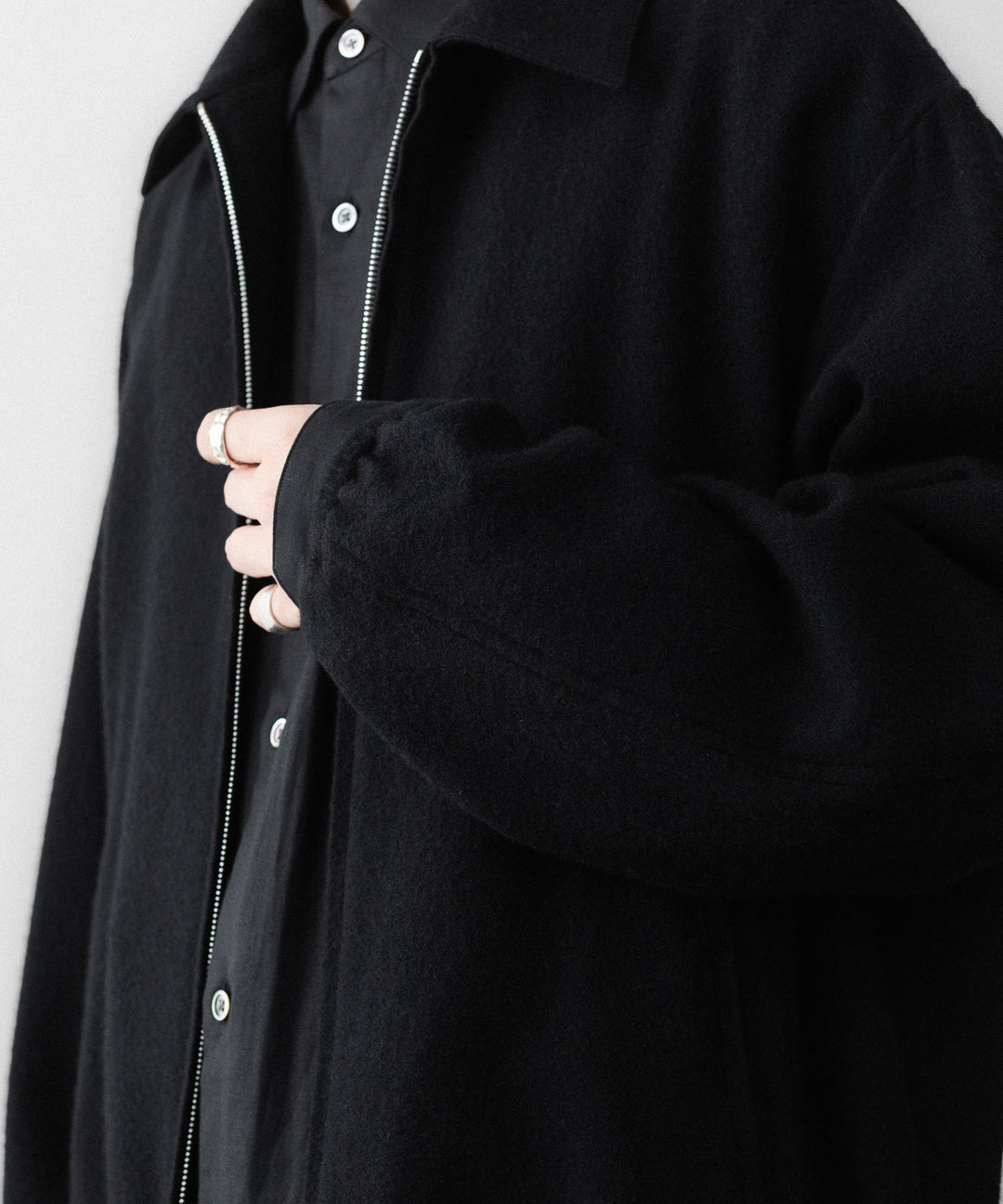 ssstein(シュタイン)のW/CA FLEECE LIGHT ZIP JACKET - BLACKの公式通販サイトsession福岡セレクトショップ