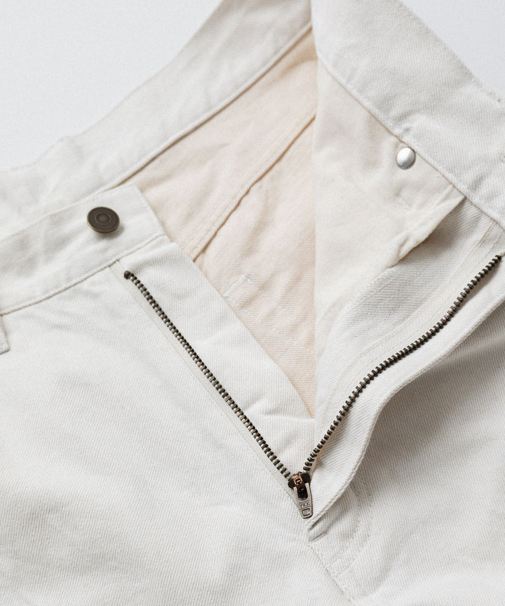 【ANTHEM A】TWIST LINE STRAIGHT JEANS - ECRU