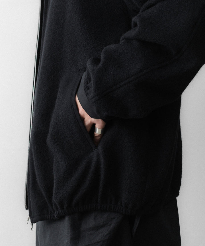 ssstein(シュタイン)のW/CA FLEECE LIGHT ZIP JACKET - BLACKの公式通販サイトsession福岡セレクトショップ