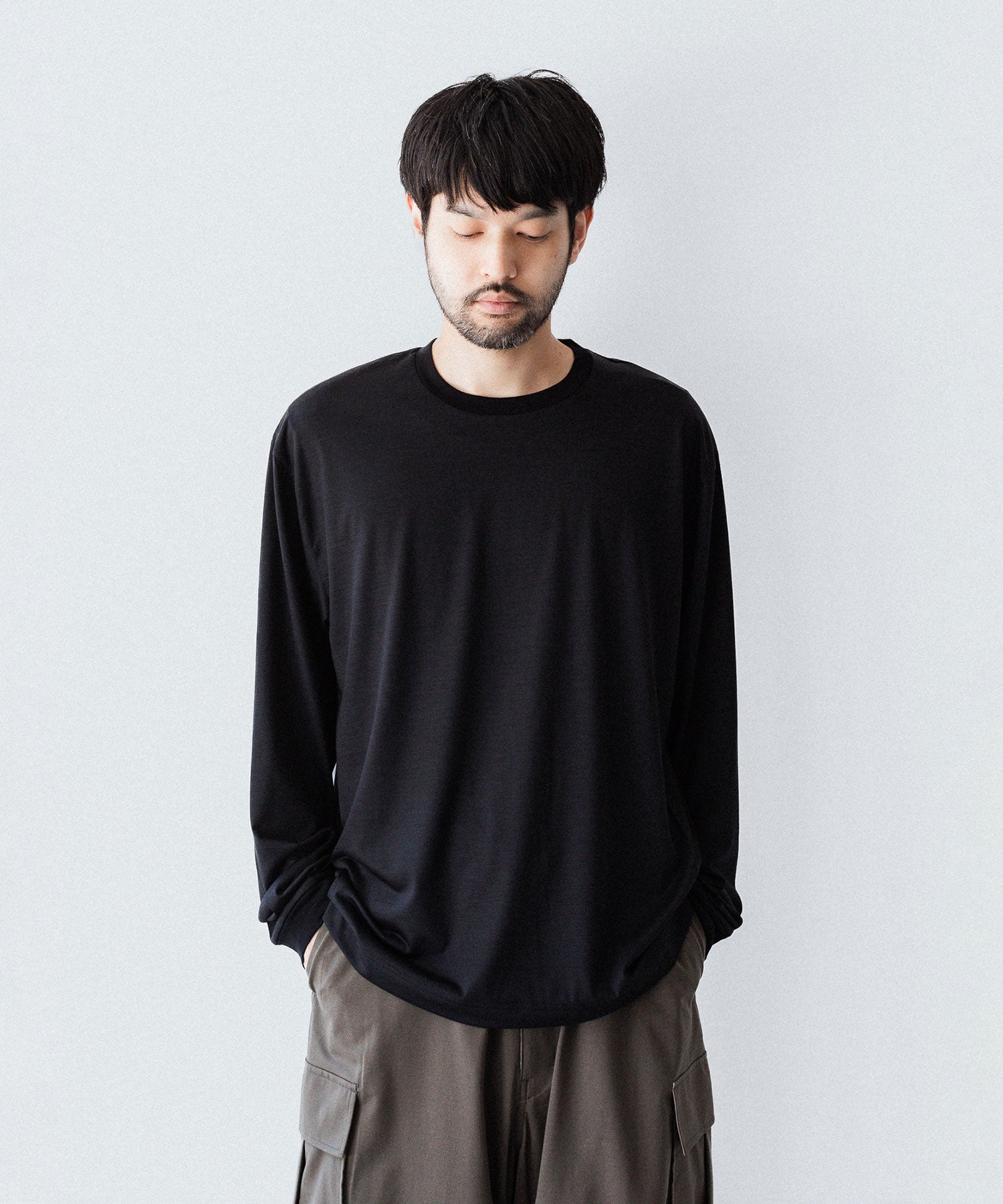 KANEMASA PHIL.-カネマサフィル36G WOOL L/S TEEのBLACK公式通販サイトsession福岡セレクトショップ