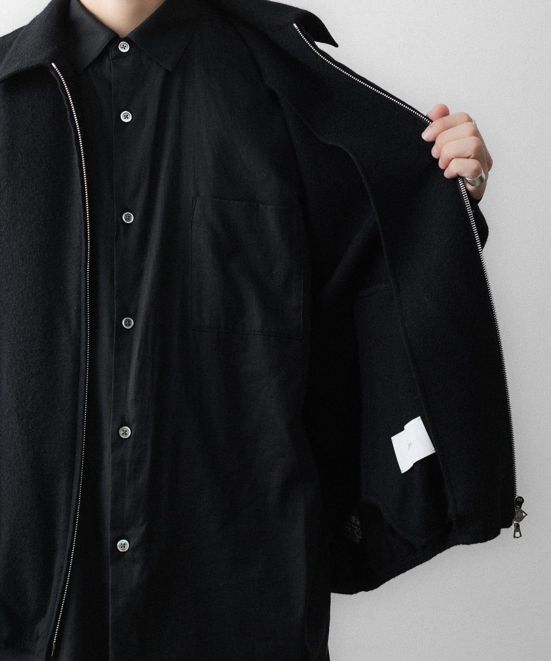 ssstein(シュタイン)のW/CA FLEECE LIGHT ZIP JACKET - BLACKの公式通販サイトsession福岡セレクトショップ