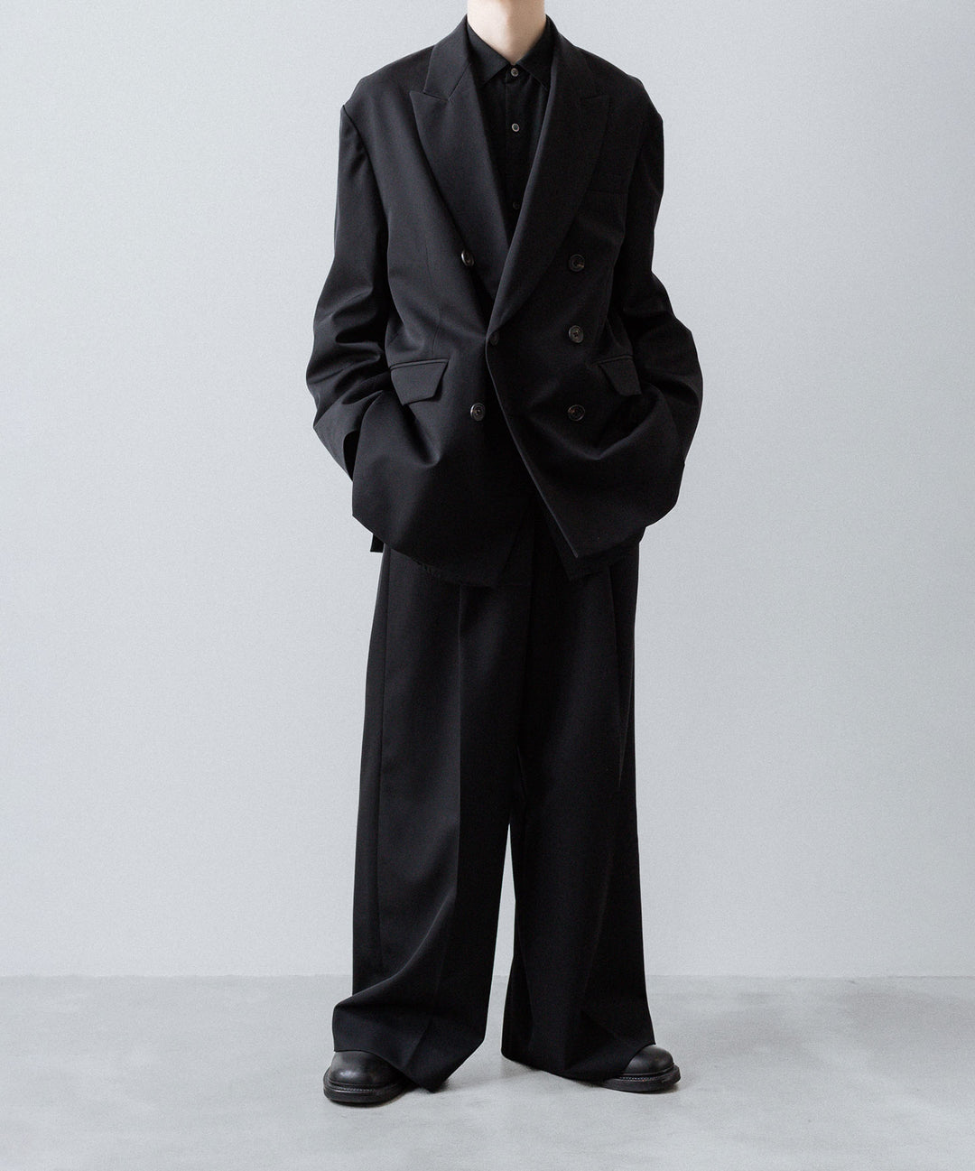 ssstein(シュタイン)のRAYON/LINEN OVERSIZED DOWN PAT SHIRT - BLACKの公式通販サイトsession福岡セレクトショップ
