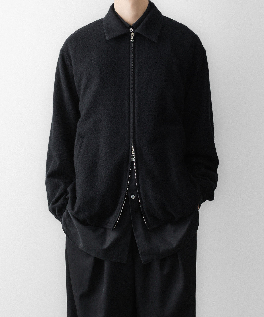 ssstein(シュタイン)のW/CA FLEECE LIGHT ZIP JACKET - BLACKの公式通販サイトsession福岡セレクトショップ