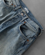 画像をギャラリービューアに読み込む, 【INTÉRIM】VINTAGE WASHED &quot;1953XX SHABBY&quot; SHUTTLE DENIM TROUSERS - NAVY
