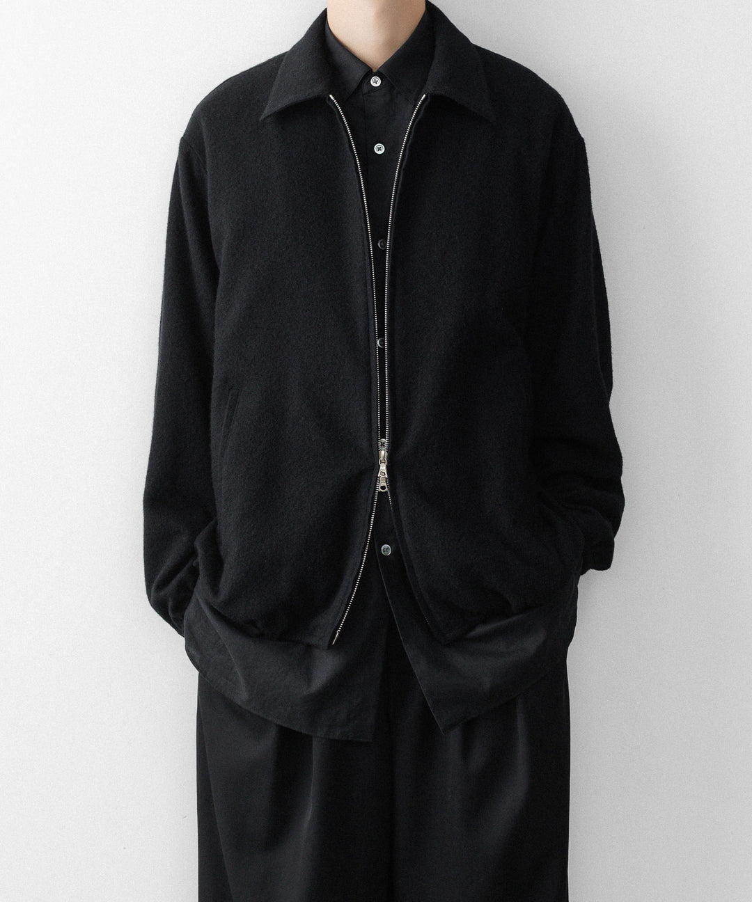 ssstein(シュタイン)のW/CA FLEECE LIGHT ZIP JACKET - BLACKの公式通販サイトsession福岡セレクトショップ