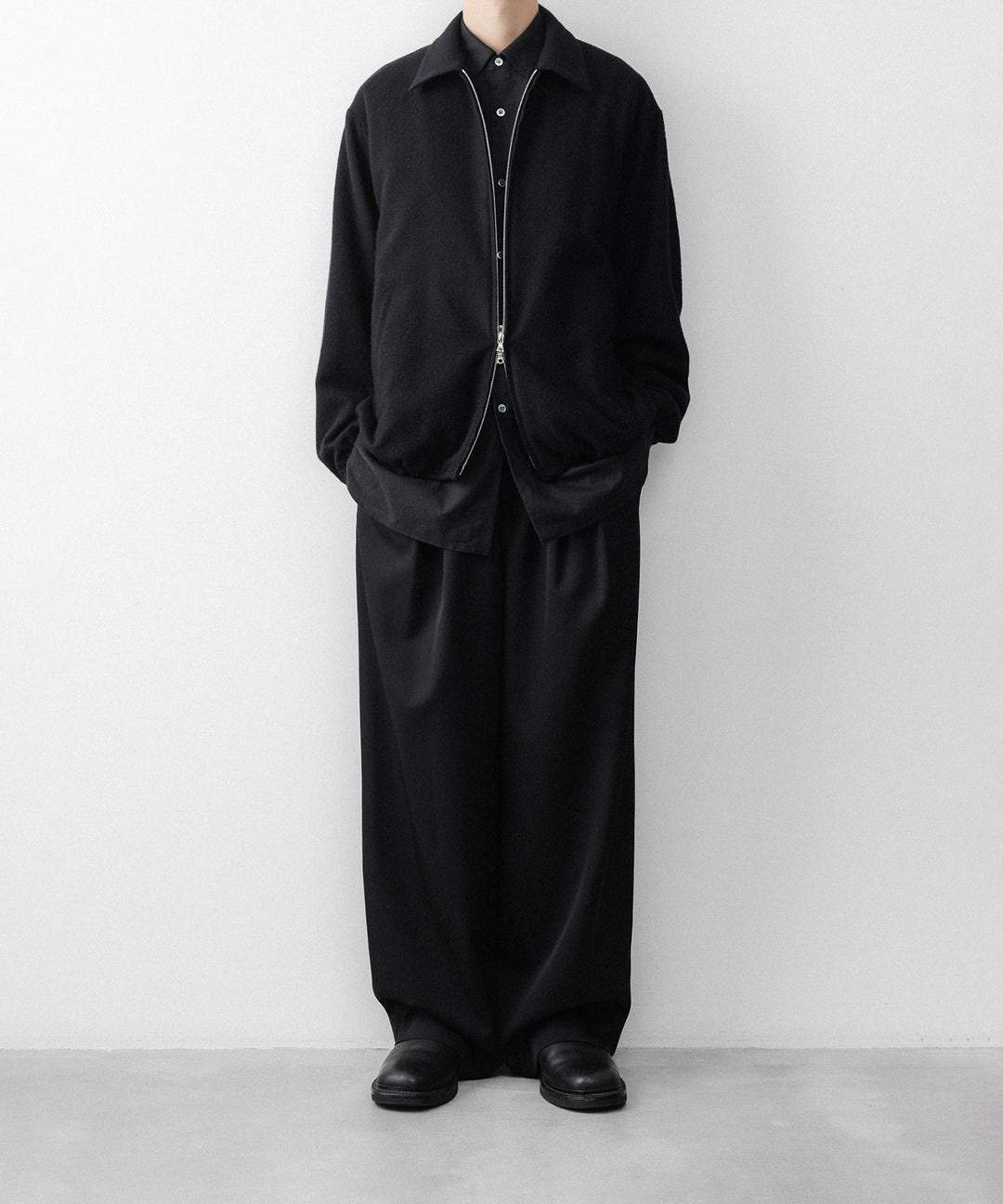 ssstein(シュタイン)のW/CA FLEECE LIGHT ZIP JACKET - BLACKの公式通販サイトsession福岡セレクトショップ