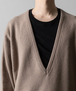 ssstein(シュタイン)の24AWコレクション EXTRA FINE WOOL KNIT DEEP V NECK LS - BEIGE 公式通販サイトsession福岡セレクトショップ