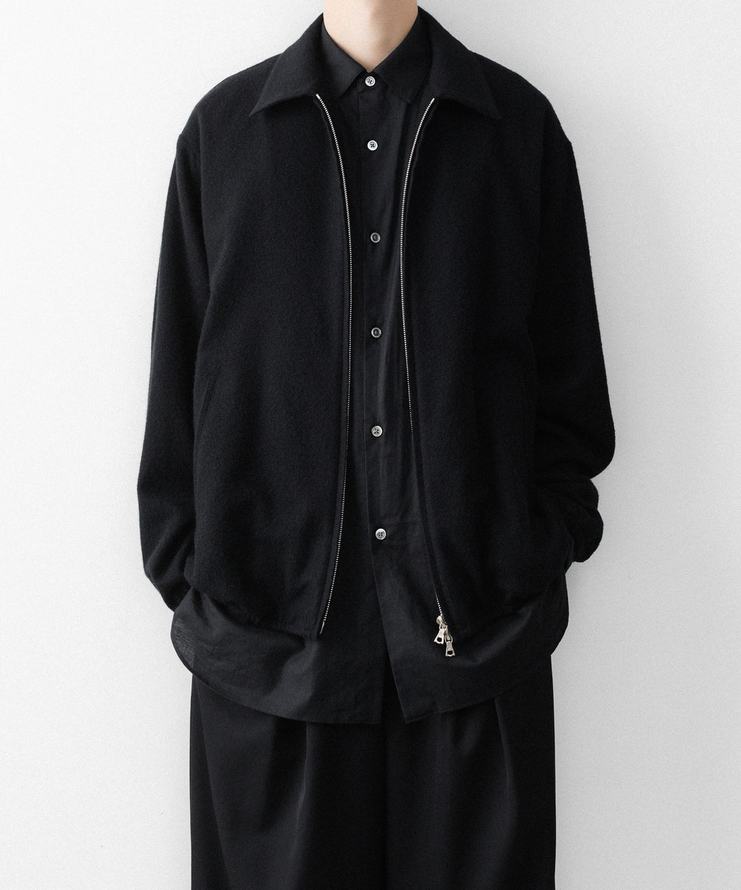 ssstein(シュタイン)のW/CA FLEECE LIGHT ZIP JACKET - BLACKの公式通販サイトsession福岡セレクトショップ