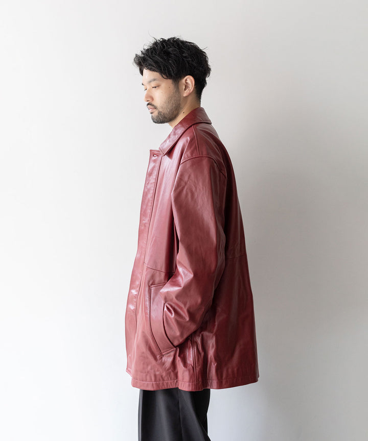 stein(シュタイン)の23AWコレクションLEATHER ZIP JACKETのWINE 公式通販session福岡セレクトショップ