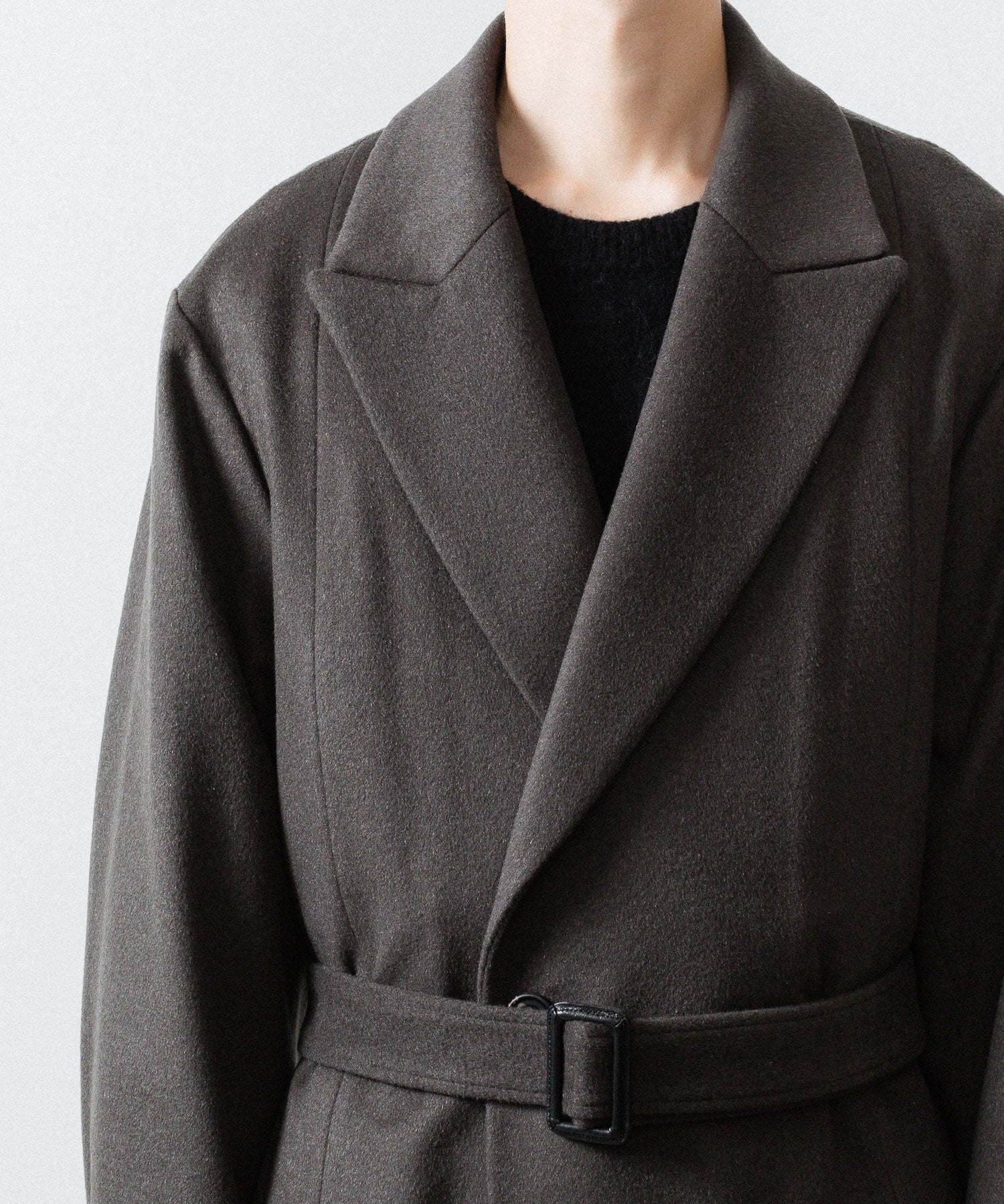ssstein(シュタイン)のOVERSIZED MAXI-LENGTH PEAK LAPEL COAT - GREY KHAKIの公式通販サイトsession福岡セレクトショップ