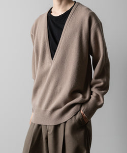 ssstein(シュタイン)の24AWコレクション EXTRA FINE WOOL KNIT DEEP V NECK LS - BEIGE 公式通販サイトsession福岡セレクトショップ