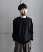 画像をギャラリービューアに読み込む, 【KANEMASA PHIL.】36G WOOL L/S TEE - BLACK
