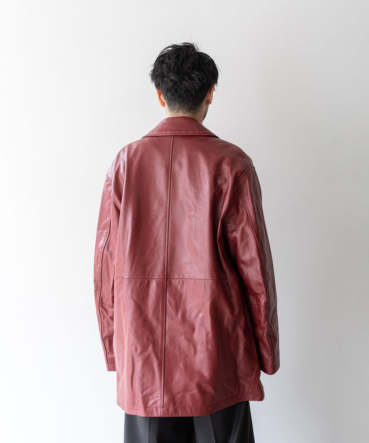 stein(シュタイン)の23AWコレクションLEATHER ZIP JACKETのWINE 公式通販session福岡セレクトショップ